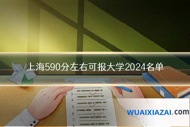 上海590分左右可报大学2024名单