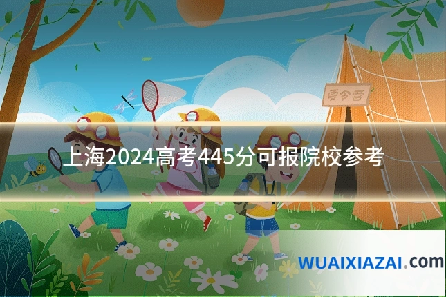 上海2024高考445分可报院校参考