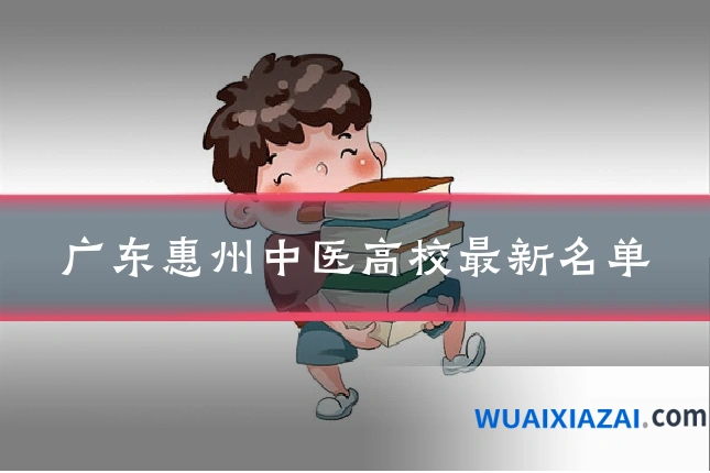 广东惠州中医高校最新名单