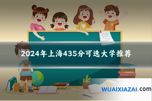 2024年上海435分可选大学推荐
