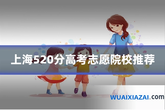 上海520分高考志愿院校推荐
