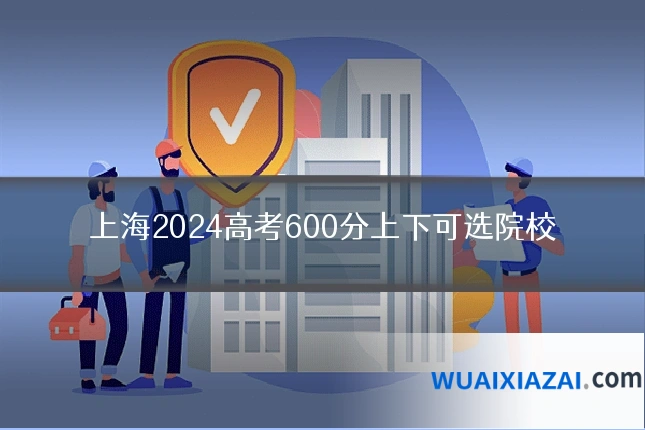 上海2024高考600分上下可选院校