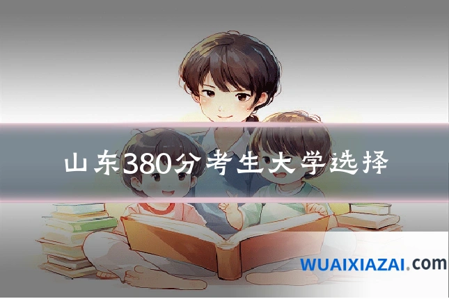 山东380分考生大学选择