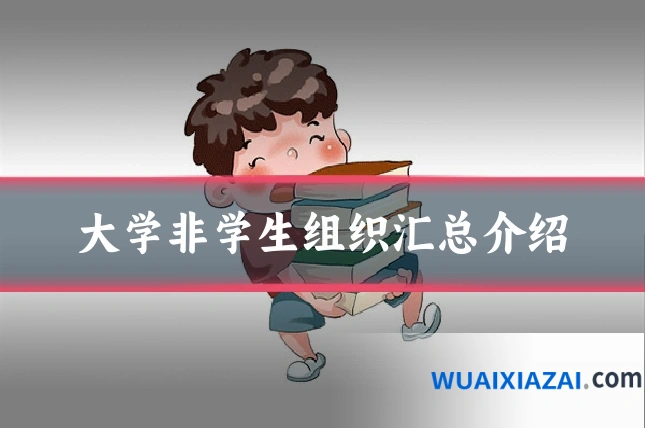 大学非学生组织汇总介绍