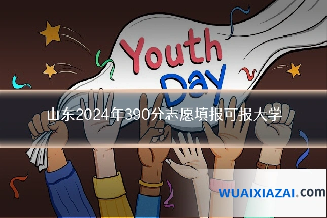 山东2024年390分志愿填报可报大学