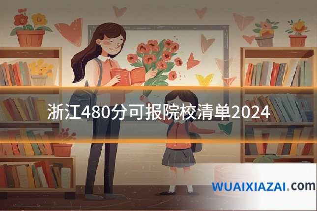 浙江480分可报院校清单2024