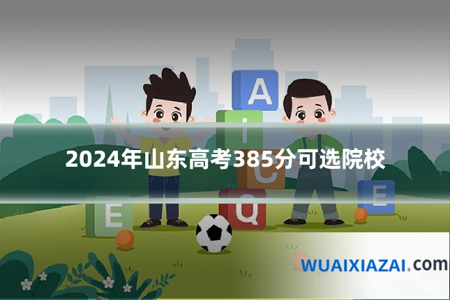 2024年山东高考385分可选院校