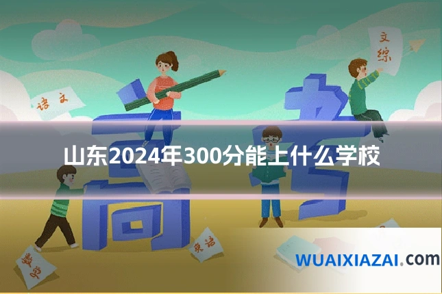 山东2024年300分能上什么学校