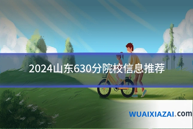 2024山东630分院校信息推荐