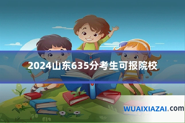 2024山东635分考生可报院校