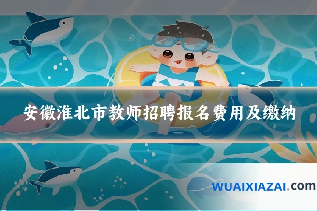 安徽淮北市教师招聘报名费用及缴纳