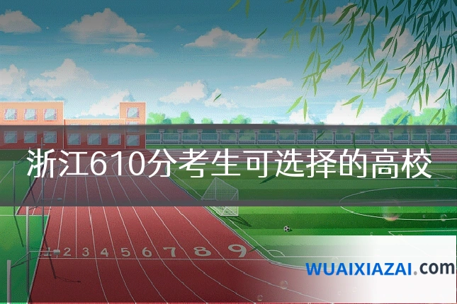 浙江610分考生可选择的高校
