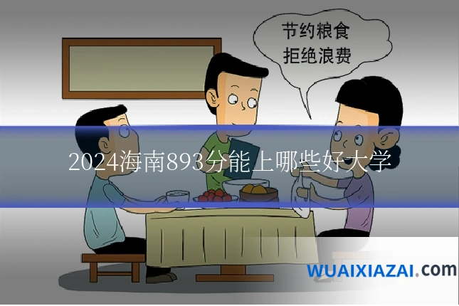 2024海南893分能上哪些好大学