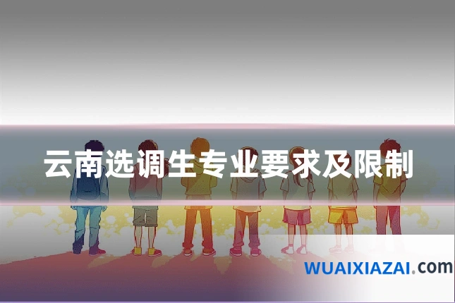 云南选调生专业要求及限制