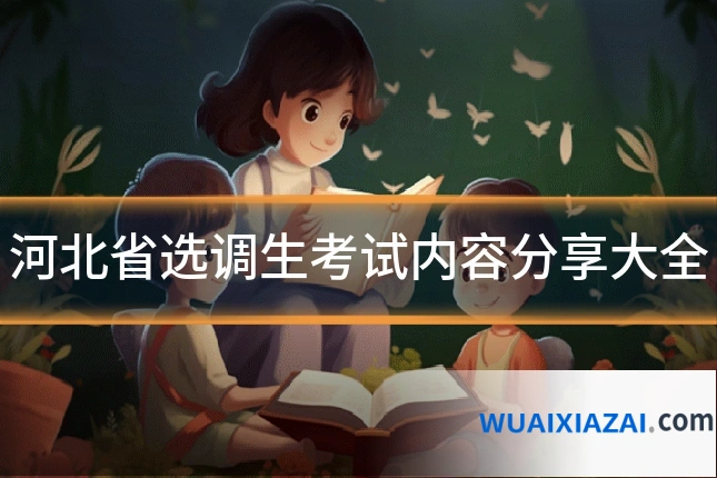 河北省选调生考试内容分享大全