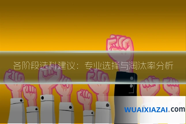 各阶段选科建议：专业选择与淘汰率分析