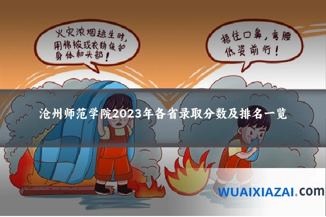 沧州师范学院2023年各省录取分数及排名一览