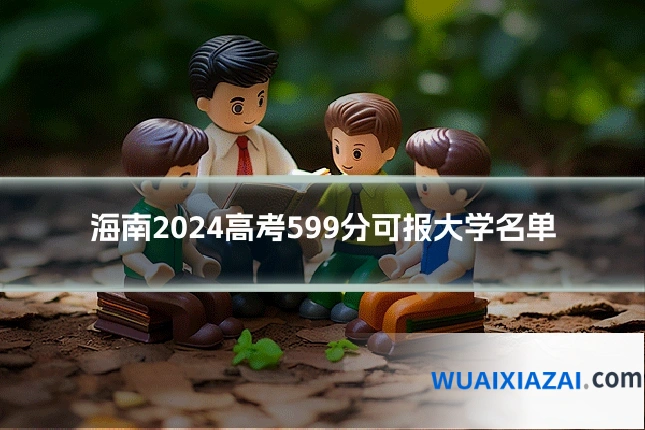 海南2024高考599分可报大学名单