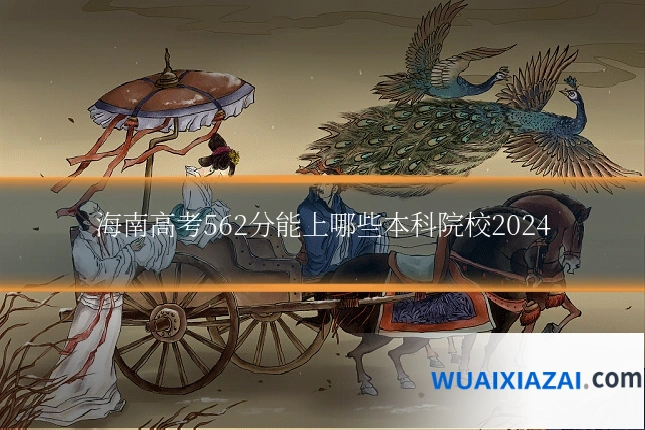 海南高考562分能上哪些本科院校2024