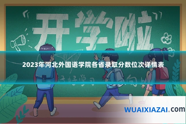 2023年河北外国语学院各省录取分数位次详情表