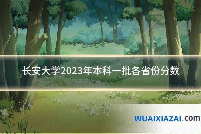 长安大学2023年本科一批各省份分数
