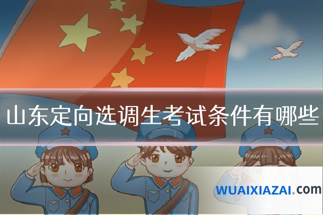 山东定向选调生考试条件有哪些