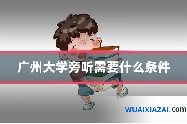广州大学旁听需要什么条件