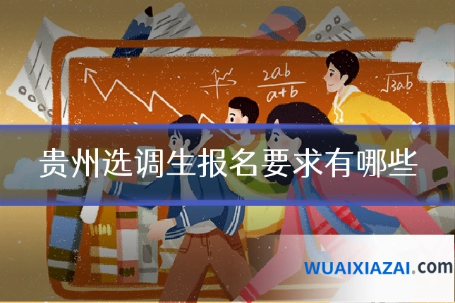 贵州选调生报名要求有哪些