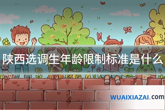 陕西选调生年龄限制标准是什么