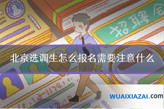 北京选调生怎么报名需要注意什么