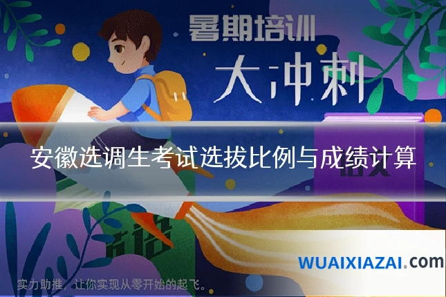 安徽选调生考试选拔比例与成绩计算