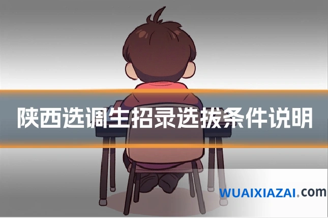 陕西选调生招录选拔条件说明