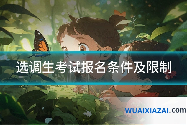 选调生考试报名条件及限制