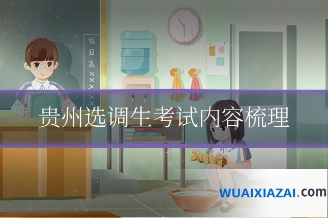 贵州选调生考试内容梳理