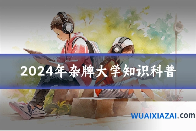 2024年杂牌大学知识科普