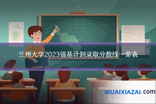 兰州大学2023强基计划录取分数线一览表