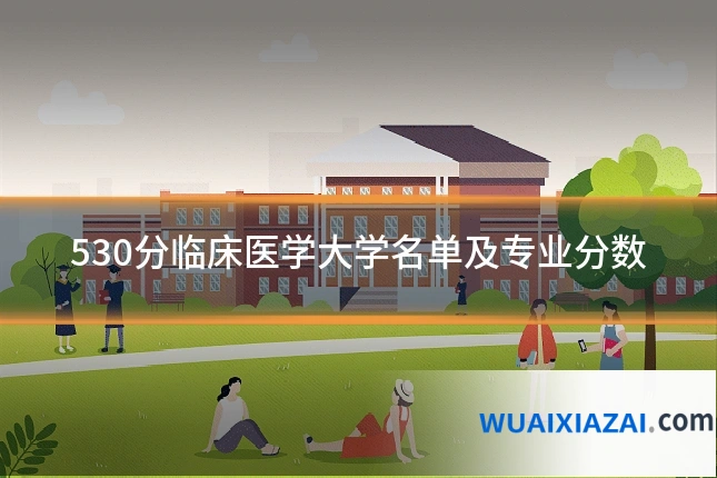 530分临床医学大学名单及专业分数