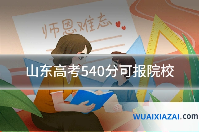 山东高考540分可报院校