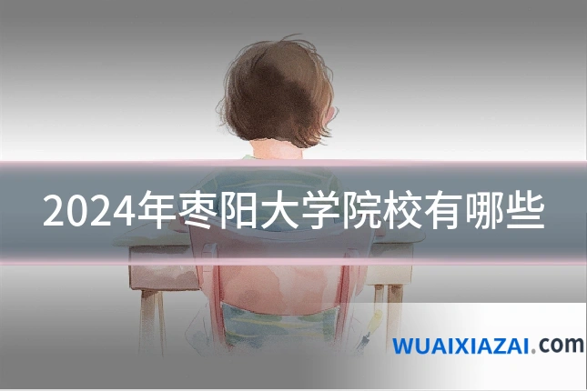 2024年枣阳大学院校有哪些