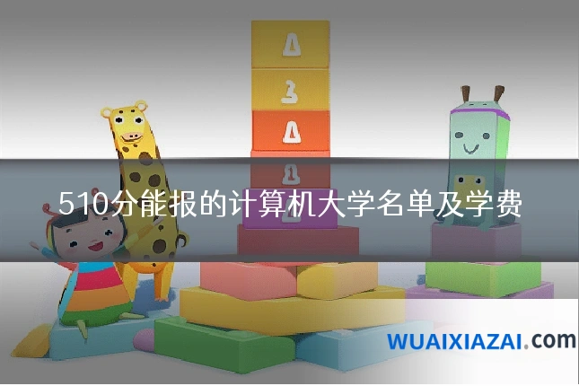 510分能报的计算机大学名单及学费