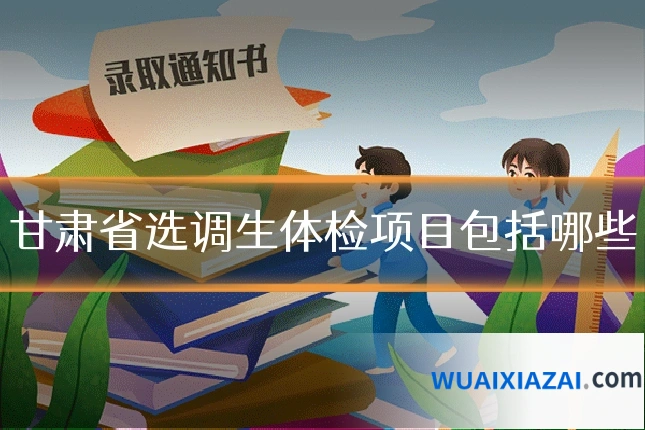 甘肃省选调生体检项目包括哪些