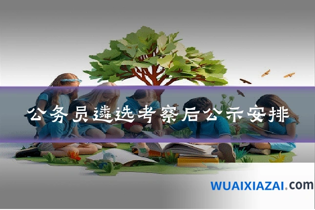 公务员遴选考察后公示安排