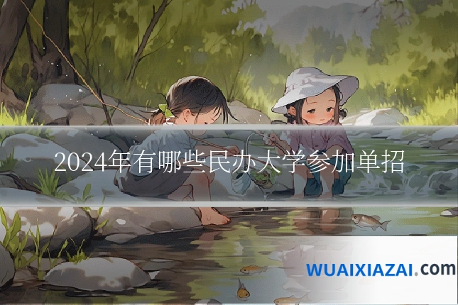 2024年有哪些民办大学参加单招