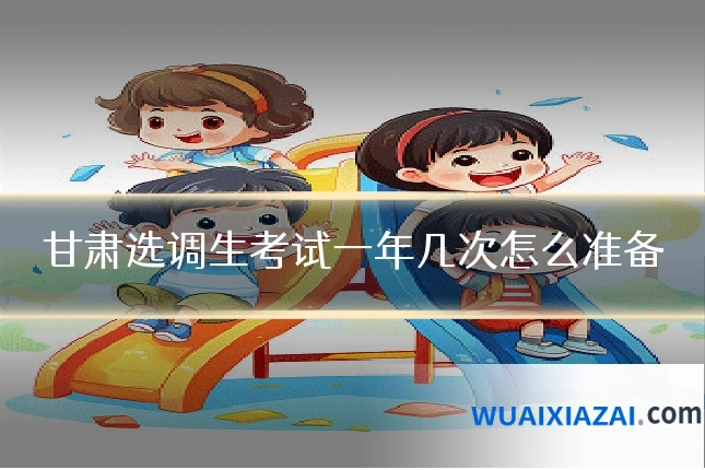 甘肃选调生考试一年几次怎么准备