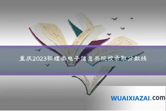 重庆2023物理类电子信息类院校录取分数线