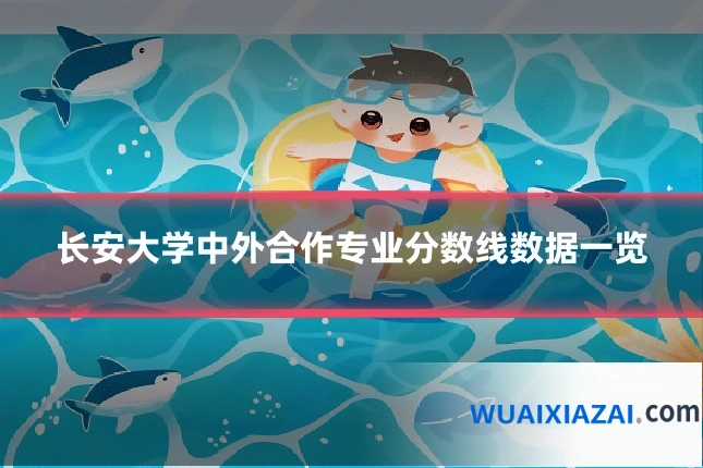 长安大学中外合作专业分数线数据一览