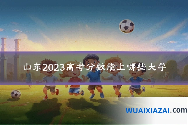 山东2023高考分数能上哪些大学