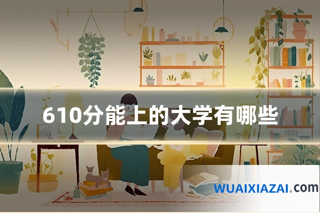 610分能上的大学有哪些