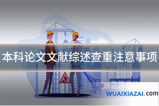 本科论文文献综述查重注意事项