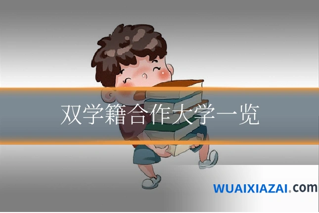 双学籍合作大学一览